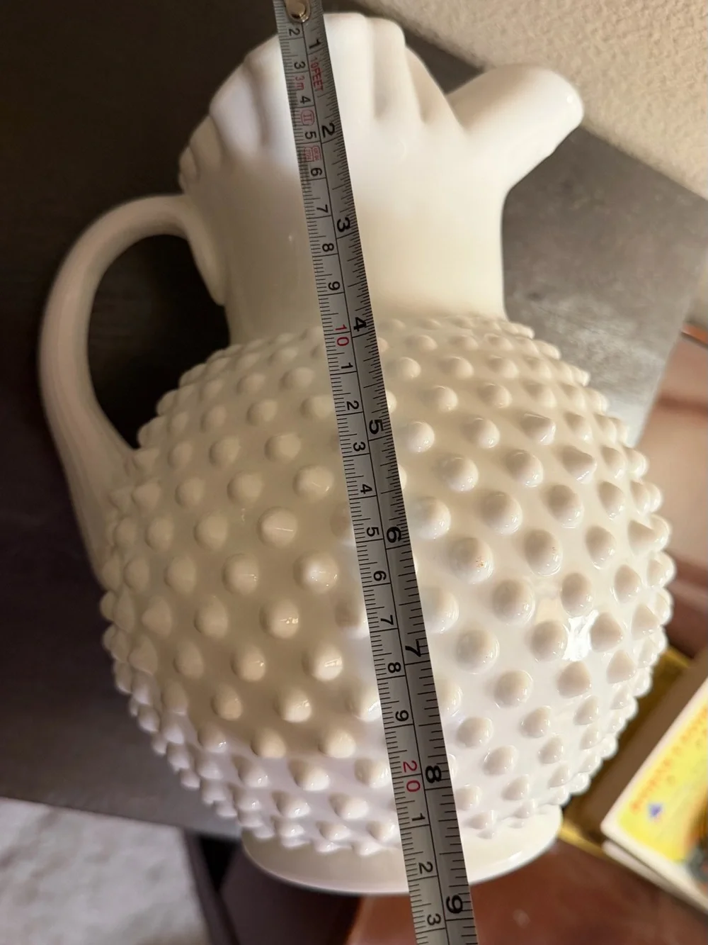 White Hobnail Milk Glass Pitcher - Home Accents